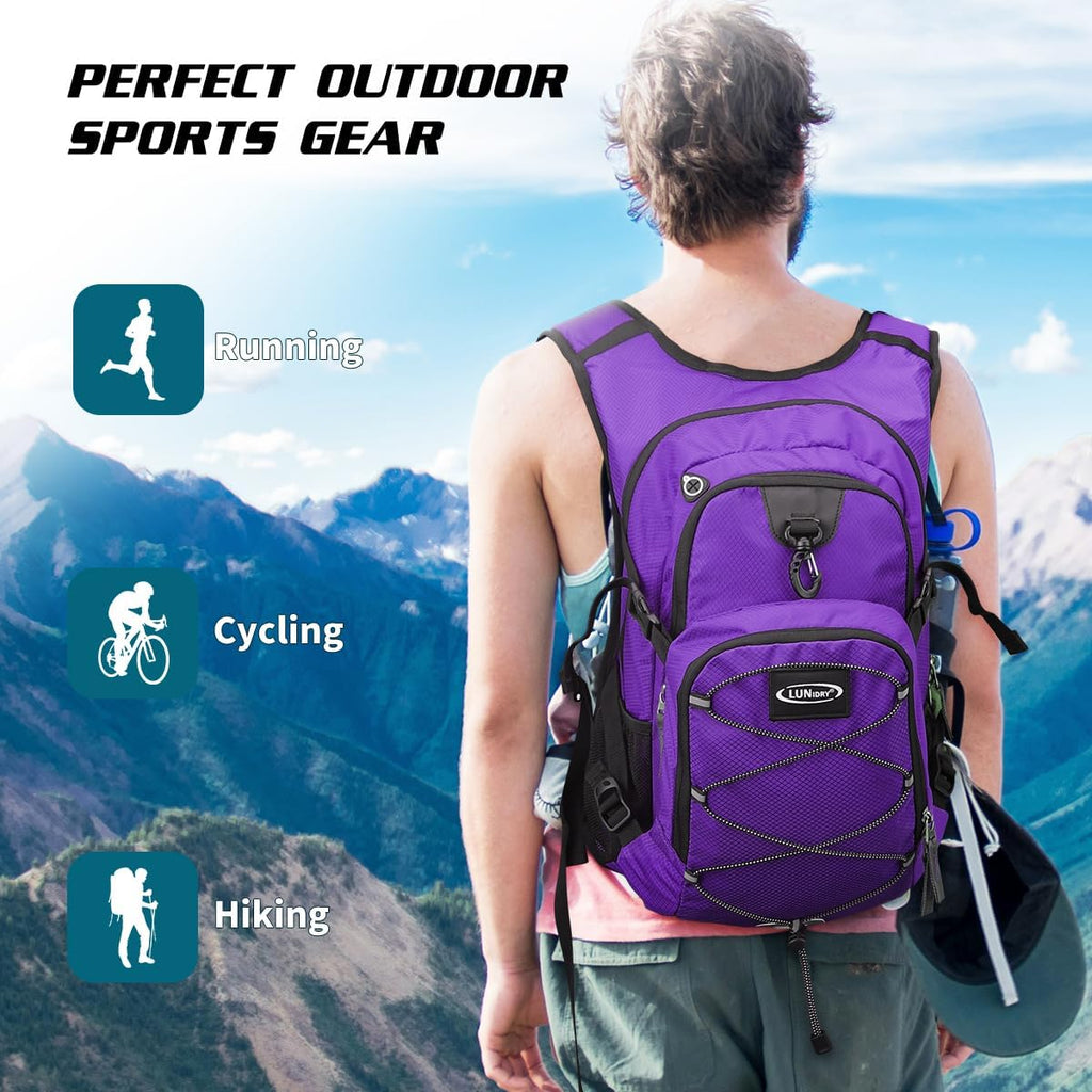 Hydration Backpack with 3L Water Bladder, Insulated Running Hydration Pack Hydropack, Lightweight Water Backpack for Hiking Cycling Camping Biking for Men Women