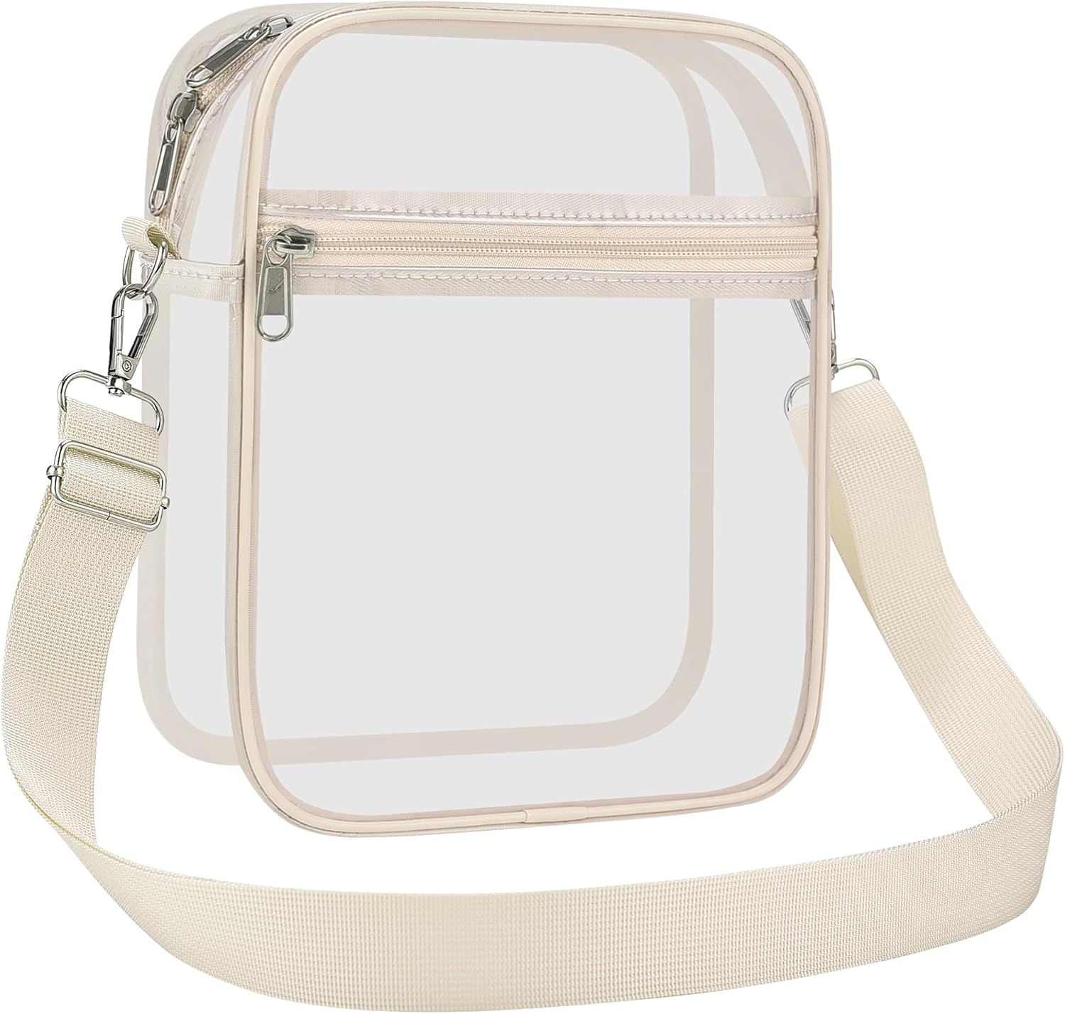 USPECLARE Clear Purse for Stadium Events Transparent Messenger Bag | Stadium Approved Clear Crossbody Bag with Adjustable Straps for Men and Women for Concerts, Game Days, Outdoor Events