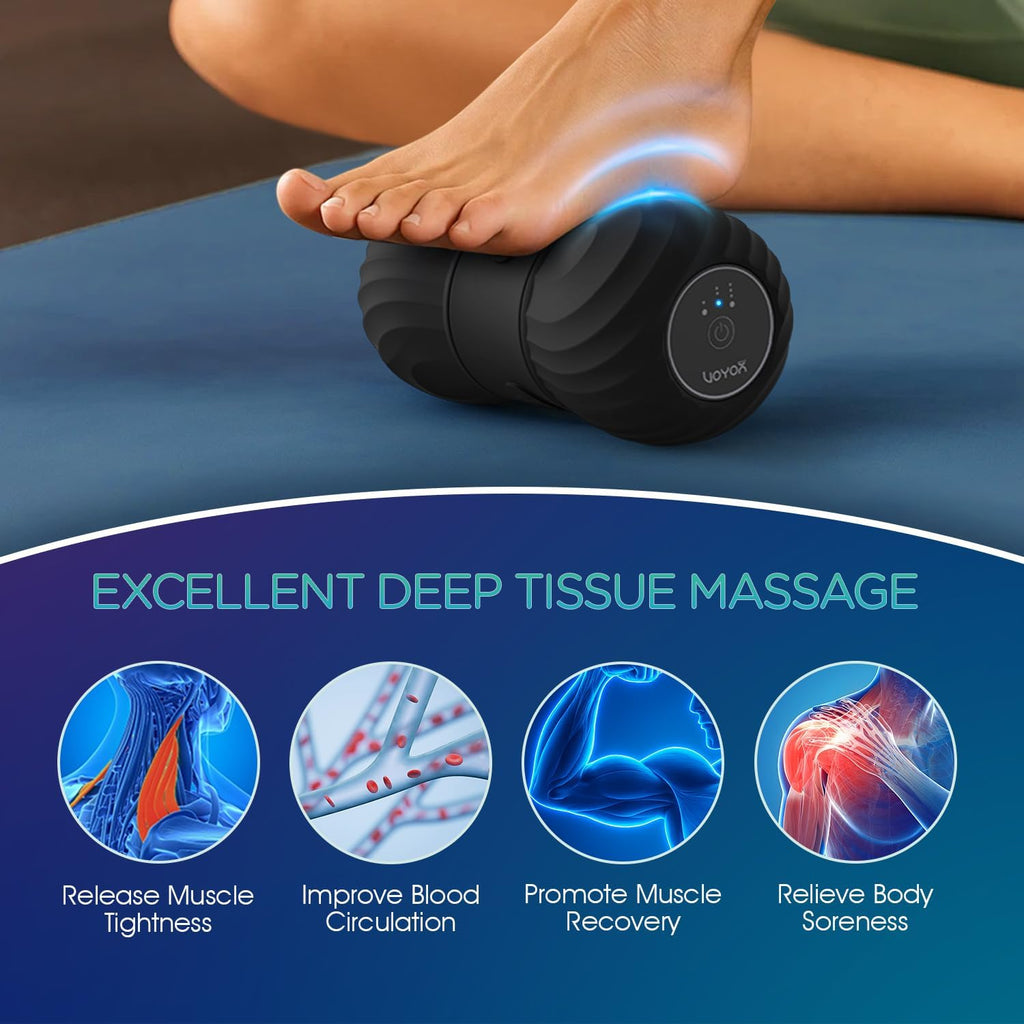 VOYOR-HEALTH Vibrating Peanut Massage Ball, Electric Deep Tissue Roller