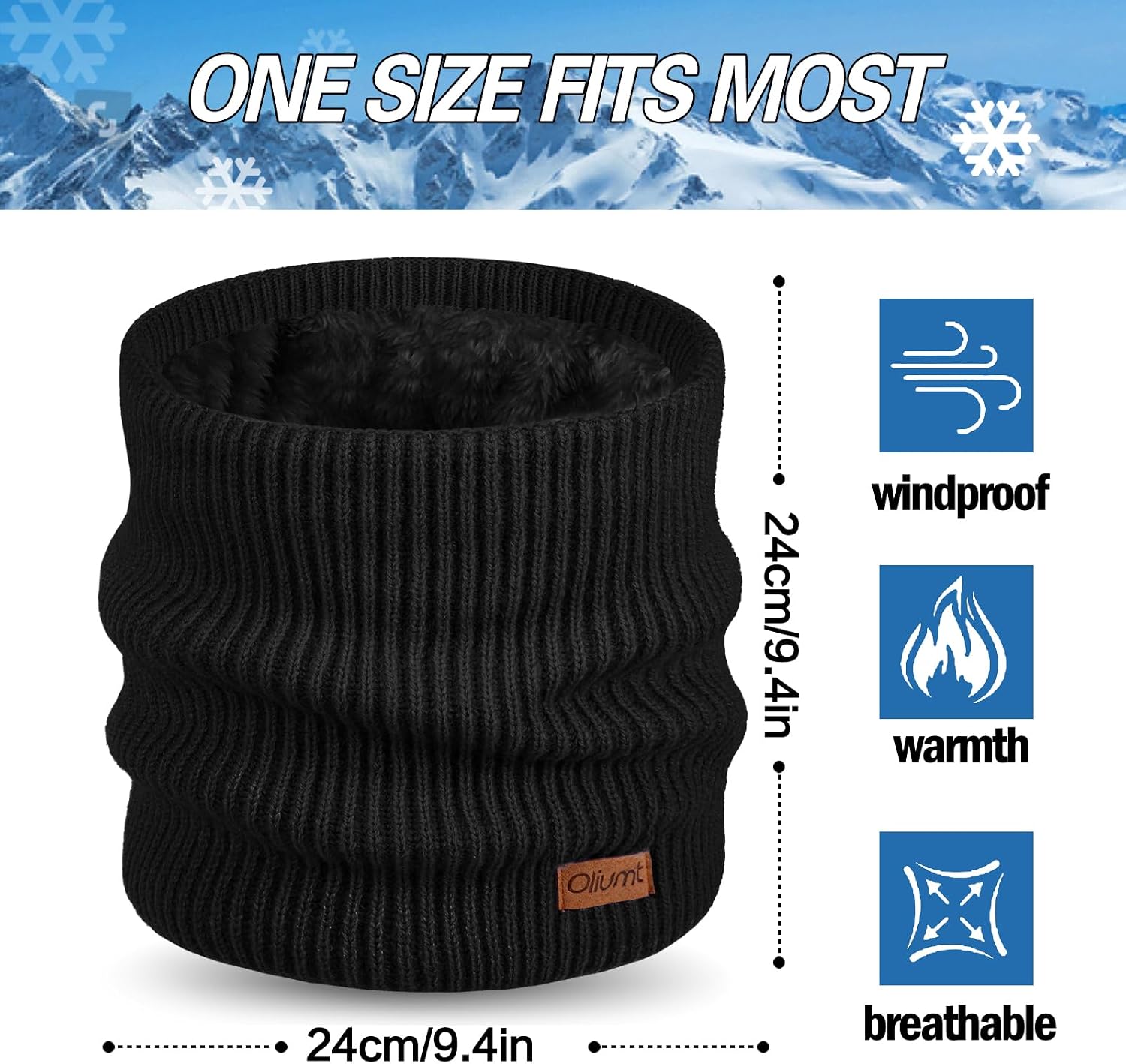 Neck Warmer for men,Winter Neck Gaiters Face Scarf Women Windproof Warm Fleece Scarves Gaiter for Cold Weather