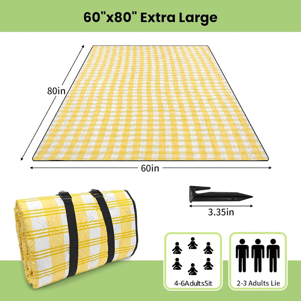Waterproof Sandproof Beach Blanket Outdoor Picnic Mat(60"*80")