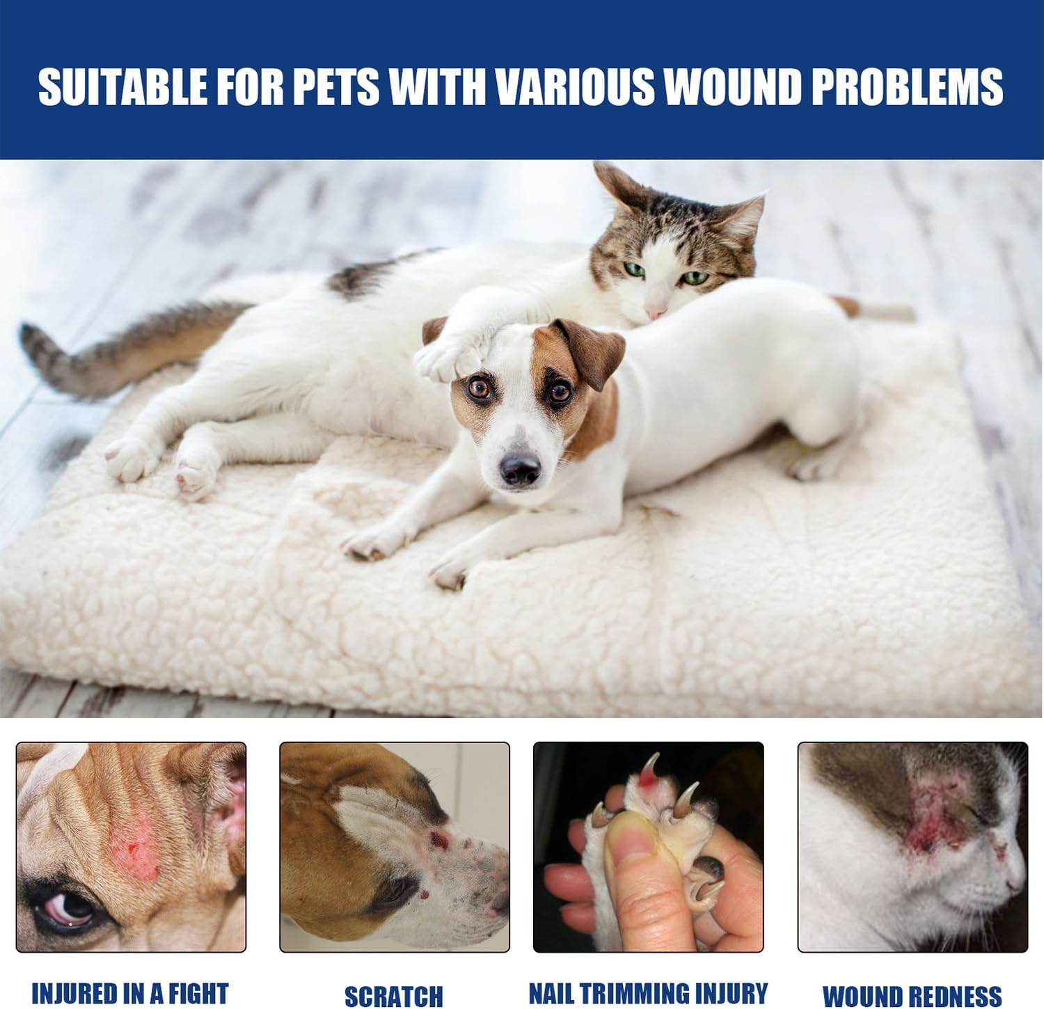 JoanofArc Dog Wound Care Hydro Gel, Heals Wounds, Cat Wound Care Gel, Helps with Cuts, Bites, Injured in a Fight, Scratches, Injured While Trimming Nails, Daily Gentle Care Gel, 0.68 fl.oz