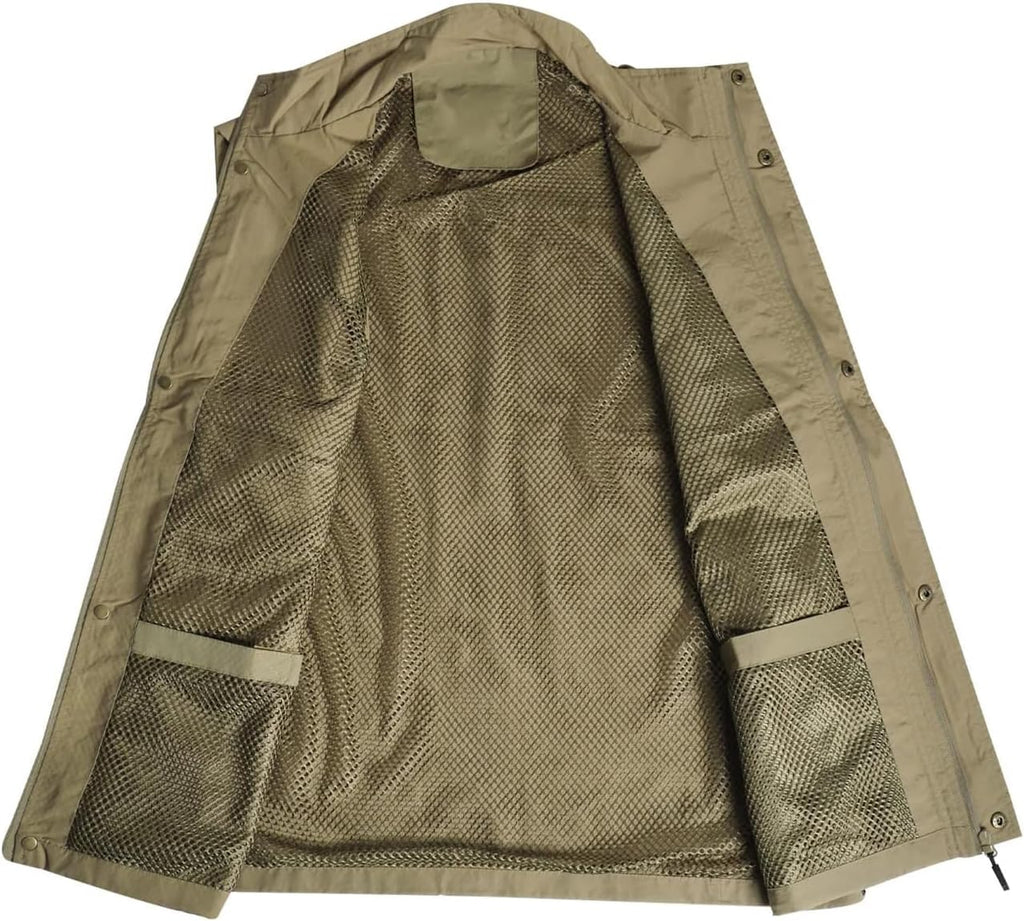 Yimoon Mens Utility Fishing Vest Lightweight Safari Cargo Vest