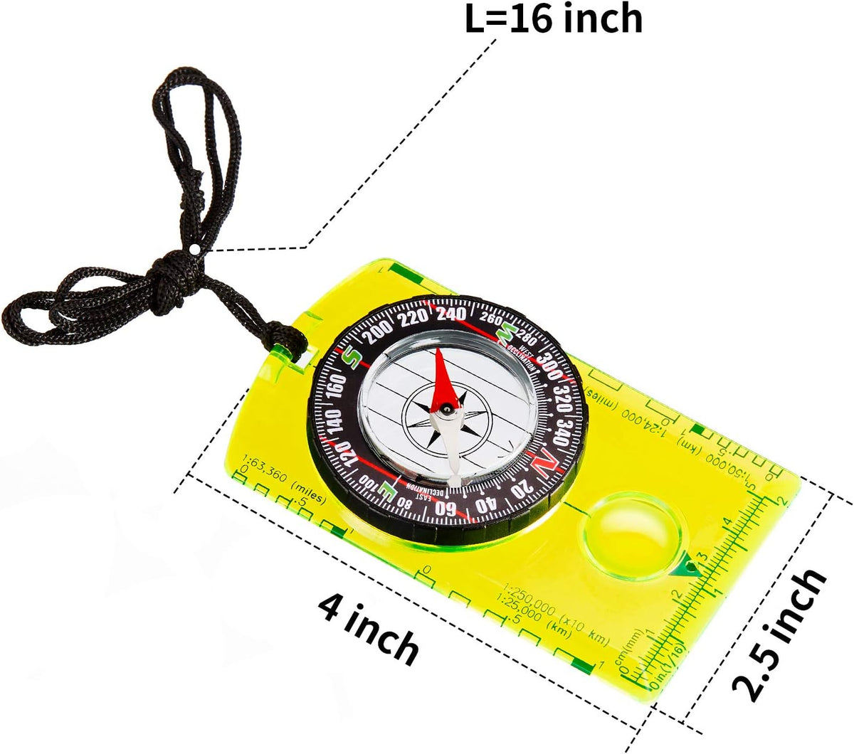 BBTO 9 Pieces Orienteering Compass Hiking Backpacking Camping Compass Map Reading Outdoor Waterproof Compass for Scout Men Women