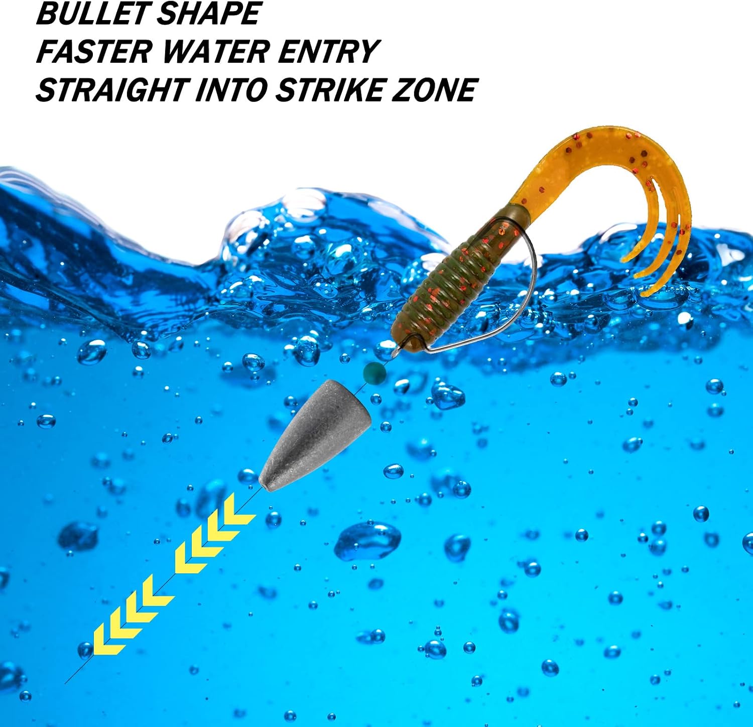 Dr.Fish Bullet Lead Sinkers Texas Carolina Bass Worm Fishing Weights