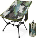 Ultralight Camping Chair Backpacking Chair, Portable Camp Chair with Cup Holder & Storage Bag, Lightweight Compact Folding Chair for Hiking, Travel, Picnic Mountaineering (Camo)