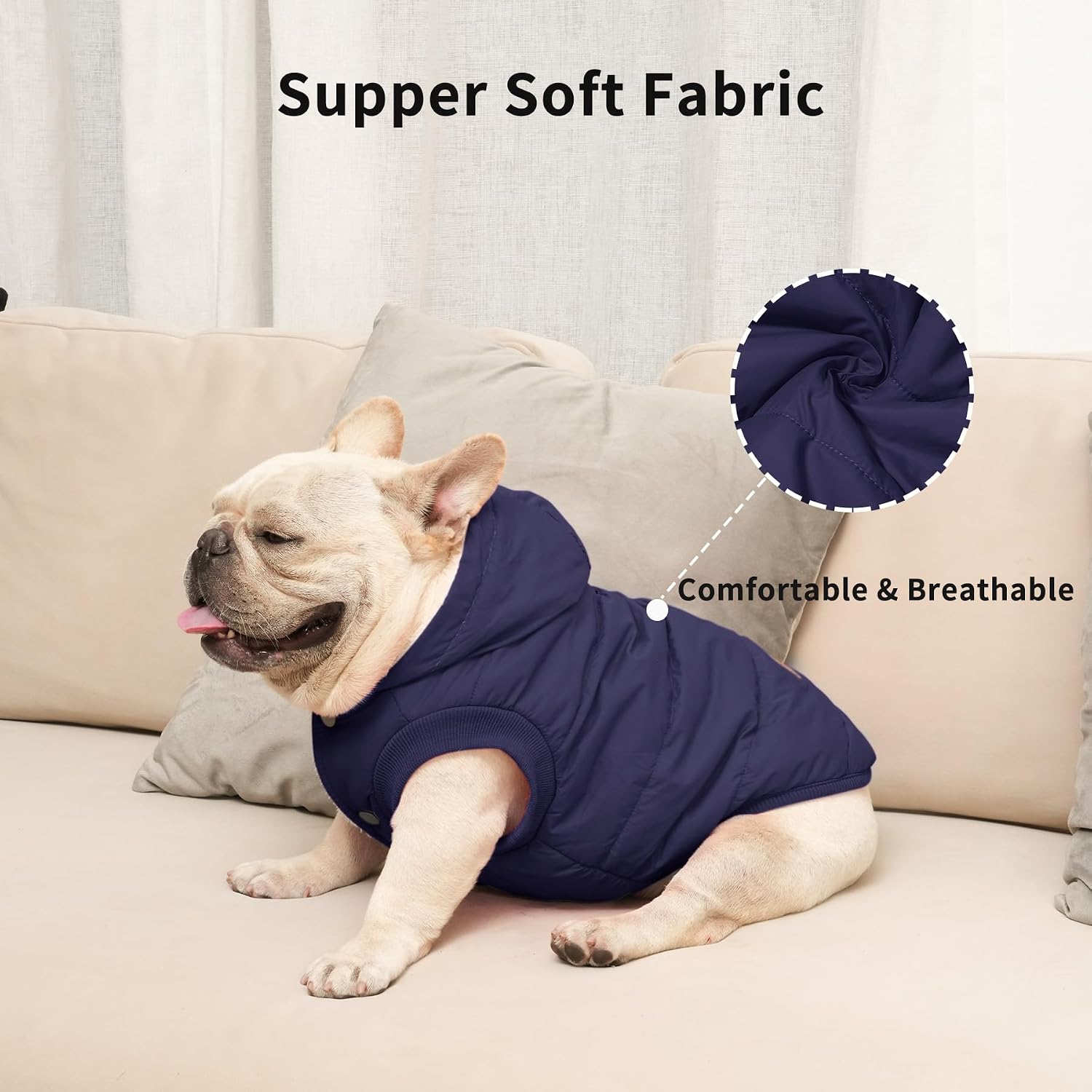Vecomfy Warm Dog Coats with Hoodie,Winter Dog Jackets for Large Dogs