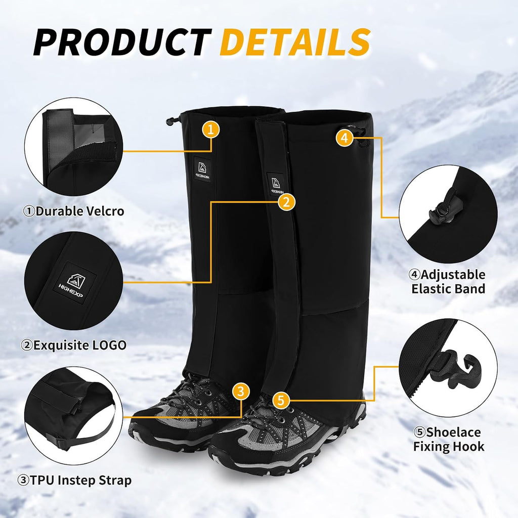 Leg Gaiters Waterproof Snow Boot Gaiters for Women Men