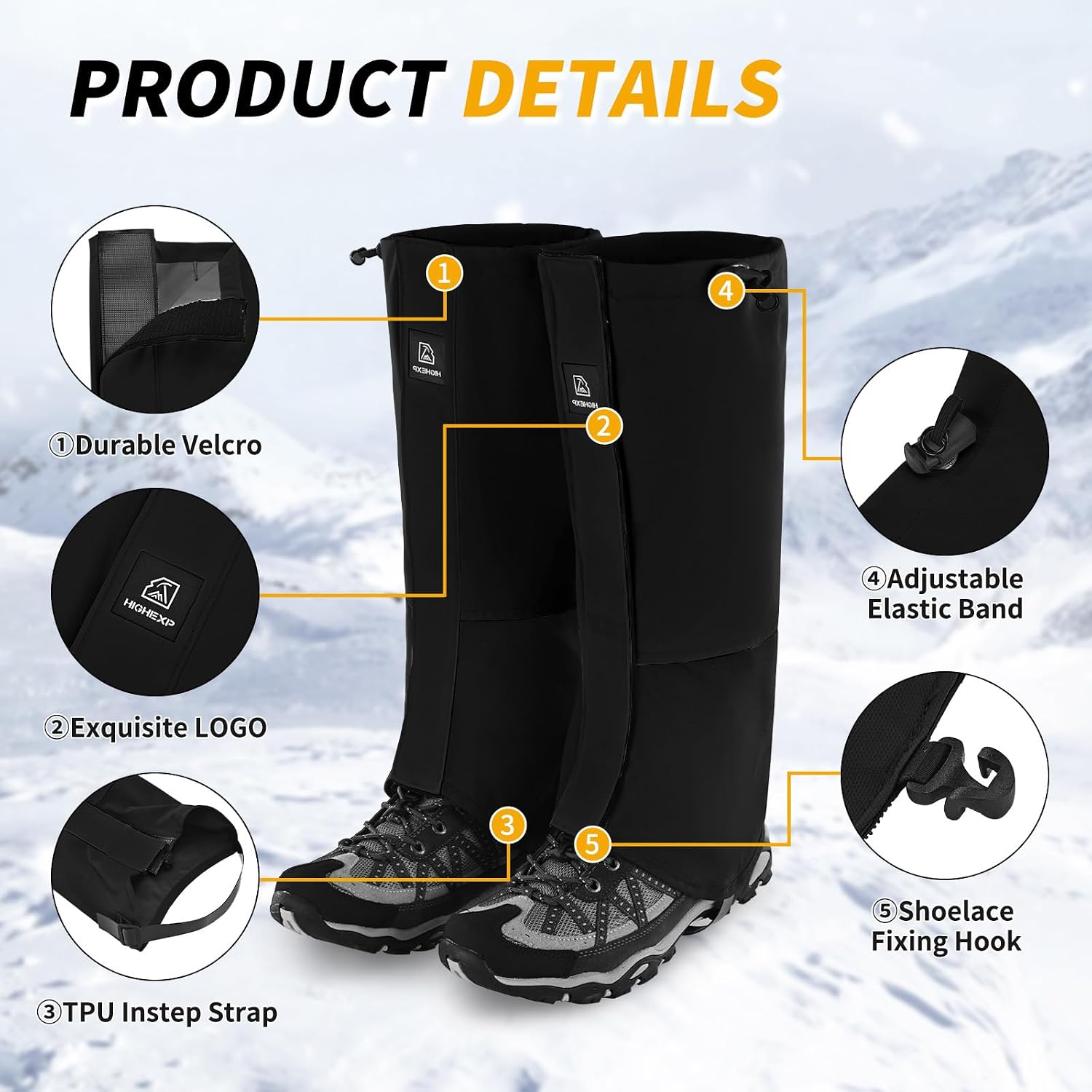 Leg Gaiters Waterproof Snow Boot Gaiters for Women Men