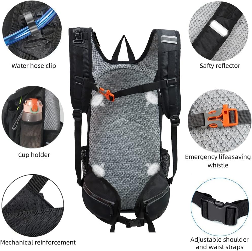 Hiking Daypack 15L Lightweight Waterproof Backpack