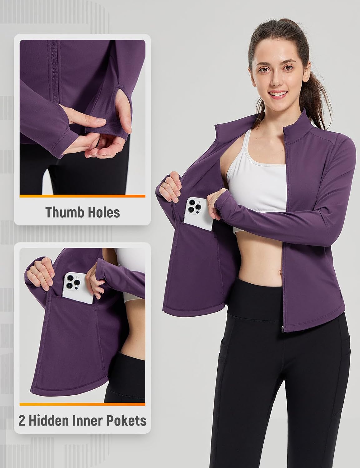 baleaf Women's Fleece Running Jacket Winter Gear Water Resistant Cycling