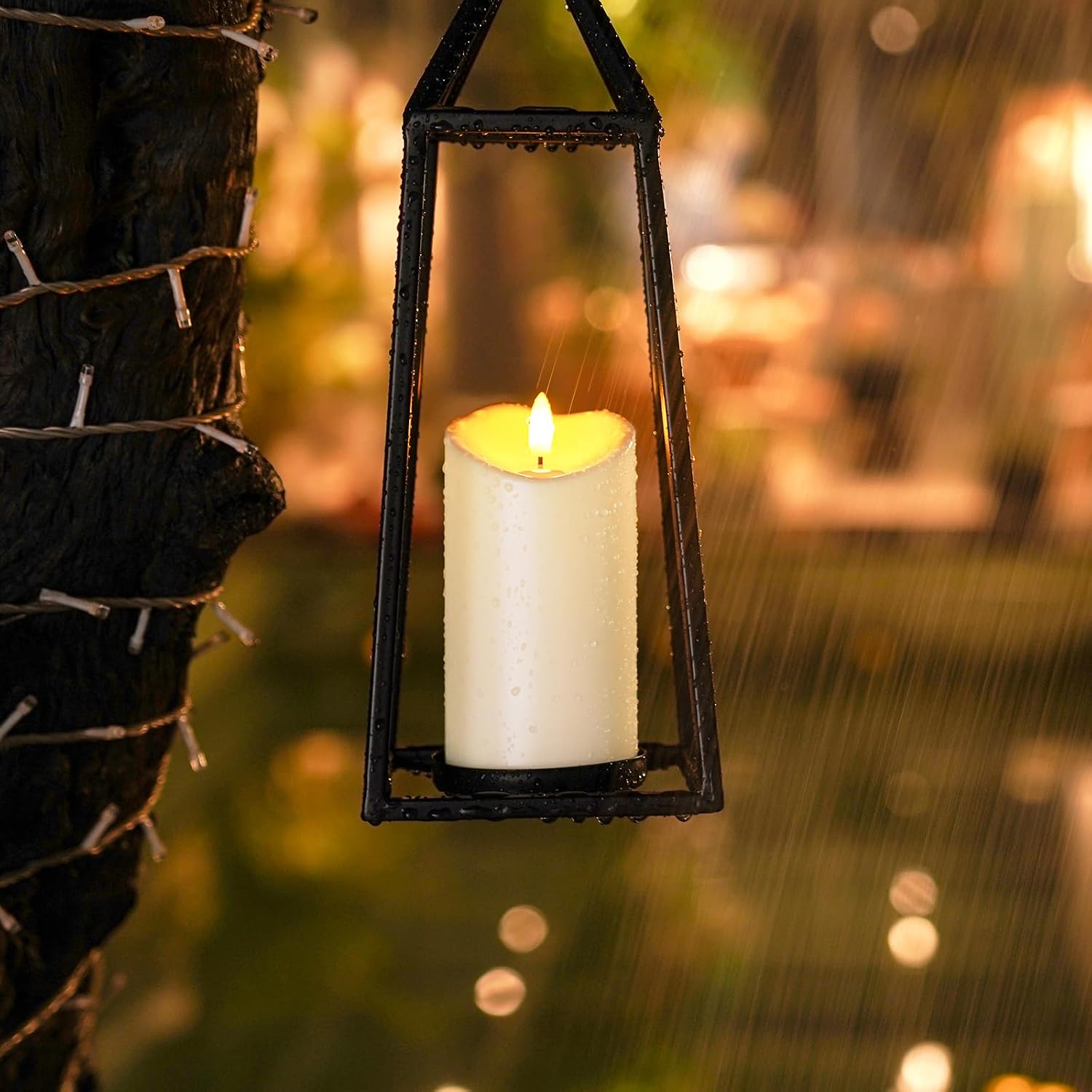 Homemory Outdoor Waterproof Flameless Candles, LED Candle with Remote, 3Pcs