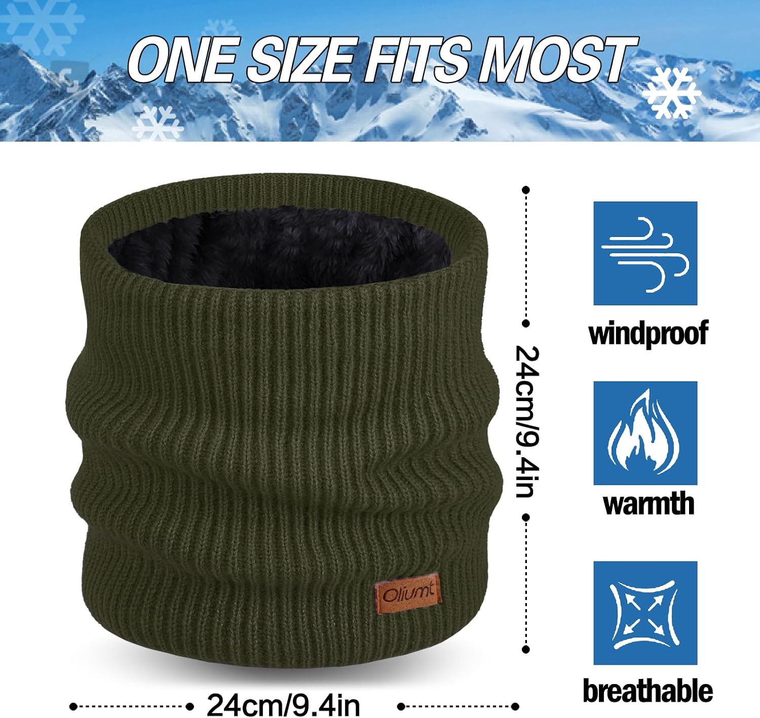 Neck Warmer for men,Winter Neck Gaiters Face Scarf Women Windproof Warm Fleece Scarves Gaiter for Cold Weather