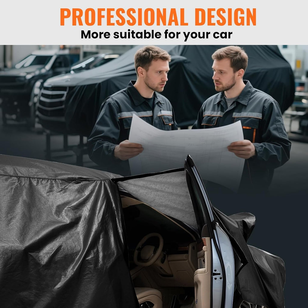 Multi-Layer Custom Fit Car Cover for Tesla Model Y/Model Y Juniper(2020-2026), Upgraded Waterproof All-Weather Full Exterior Cover with Charging Port and Zipper, for Snow Rain Dust and UV Protection.