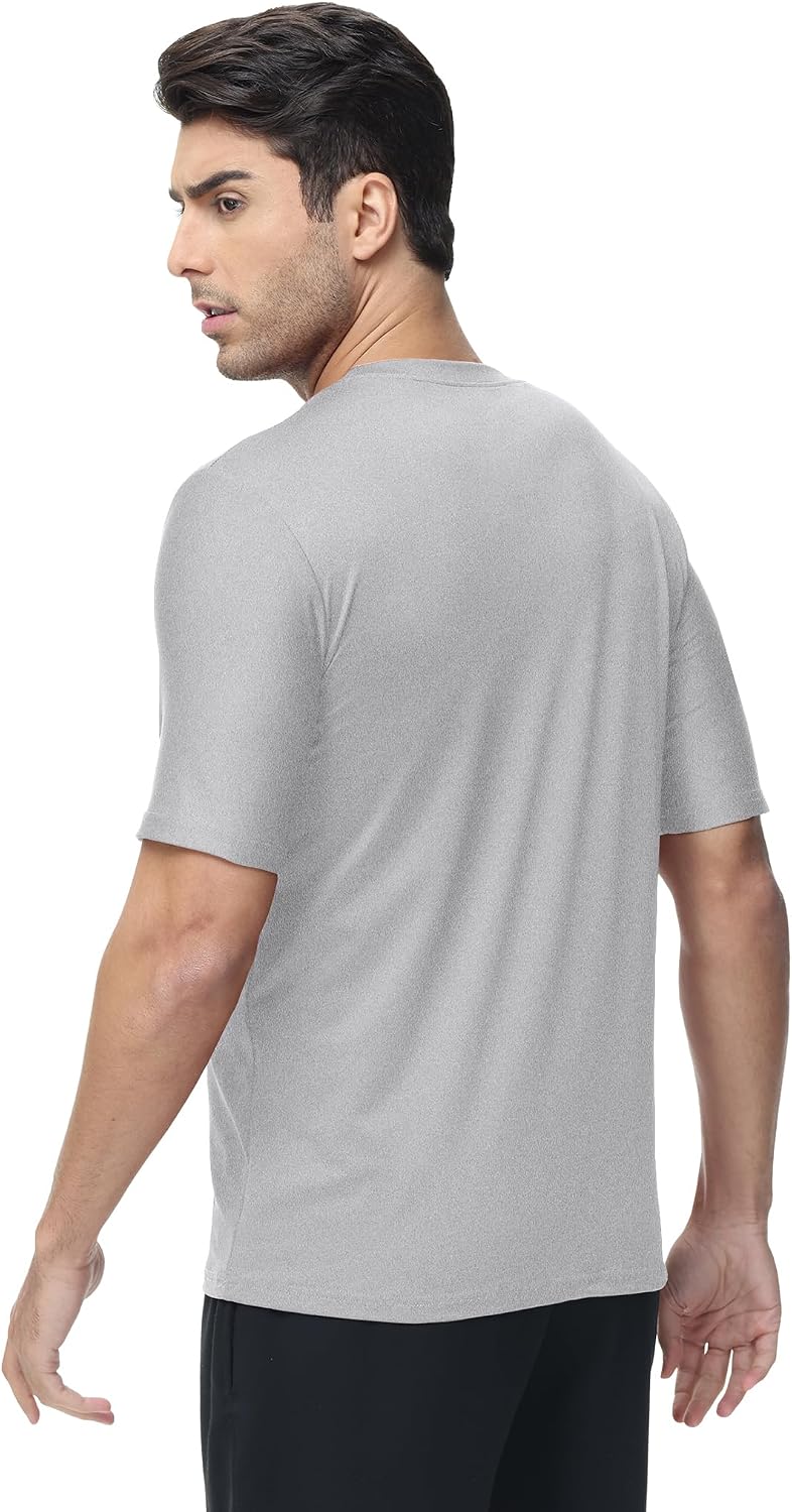 Kinglaman 1/4/5/6 Pack Men's Workout Gym Dry Fit Short Sleeve T Shirts