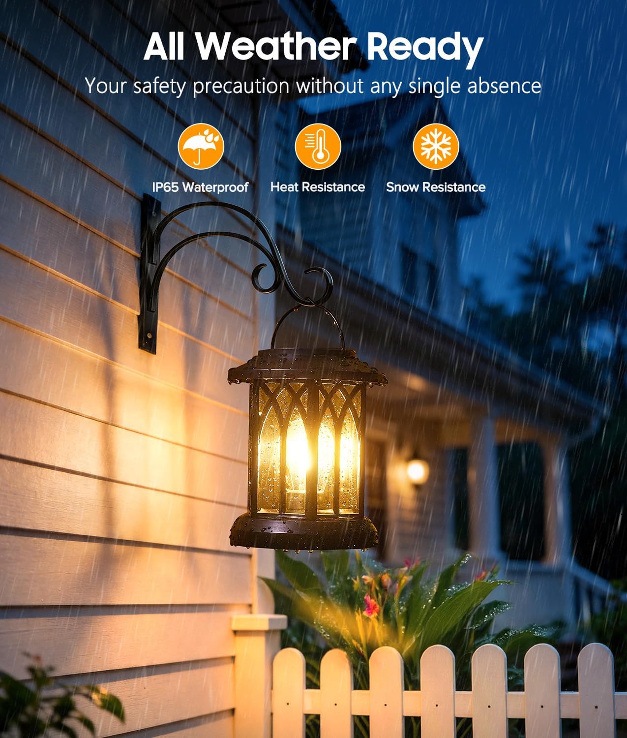 Solar Lanterns Outdoor Waterproof, Upgraded Hanging Solar Lights