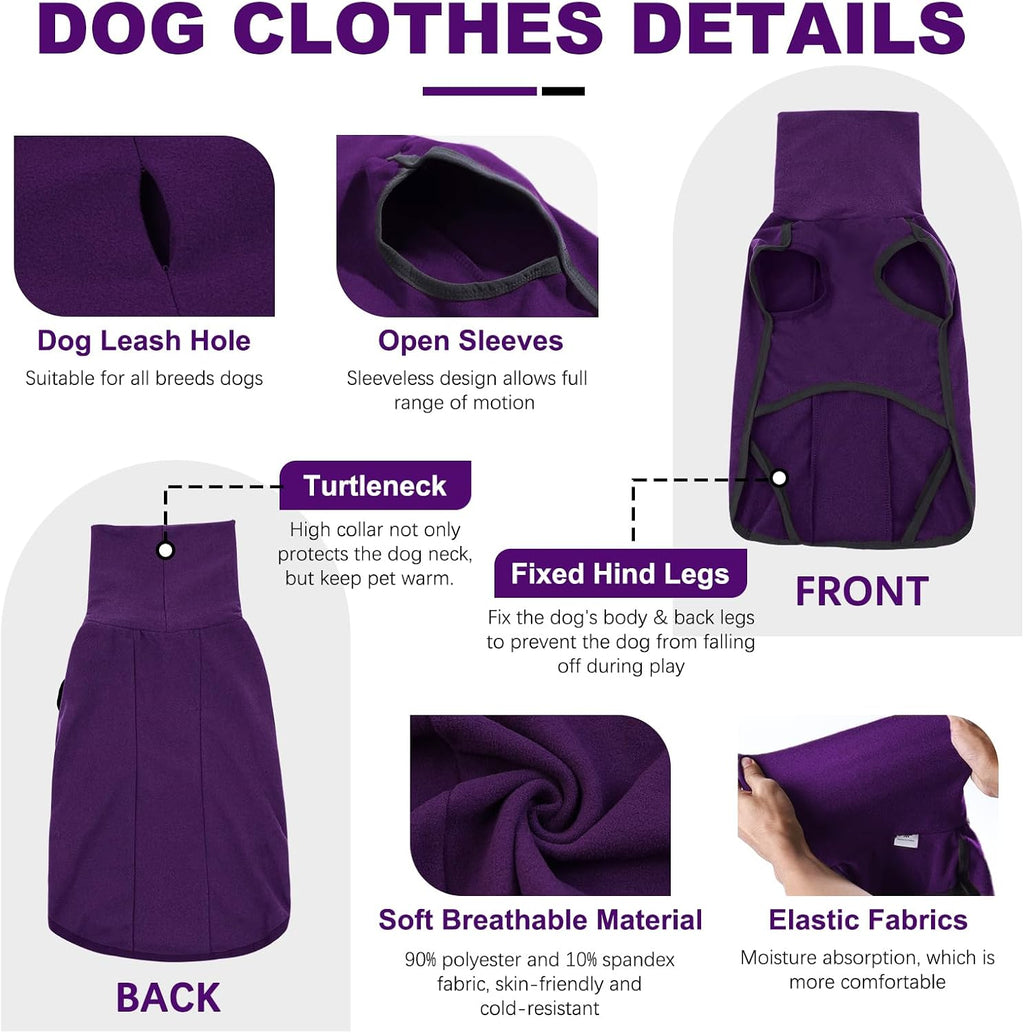 ROZKITCH Dog Sweater S, Warm Turtleneck Shirt for Medium Dogs