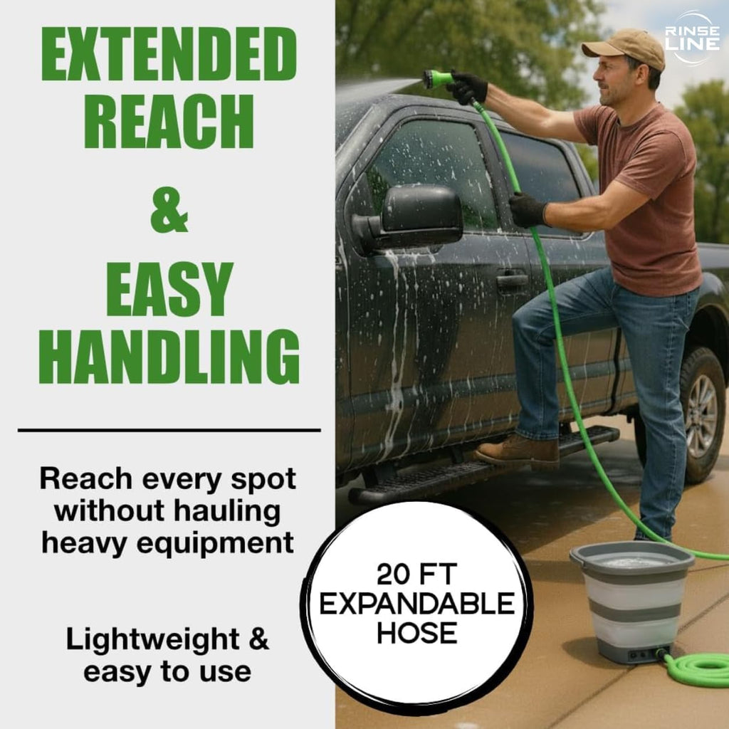 Portable Spray System & Camping Shower | Battery Powered