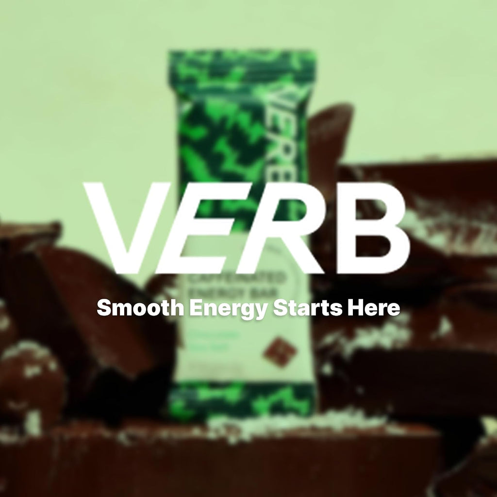 Verb Caffeinated Energy Bars Chocolate Sea Salt (26g, Pack of 16)