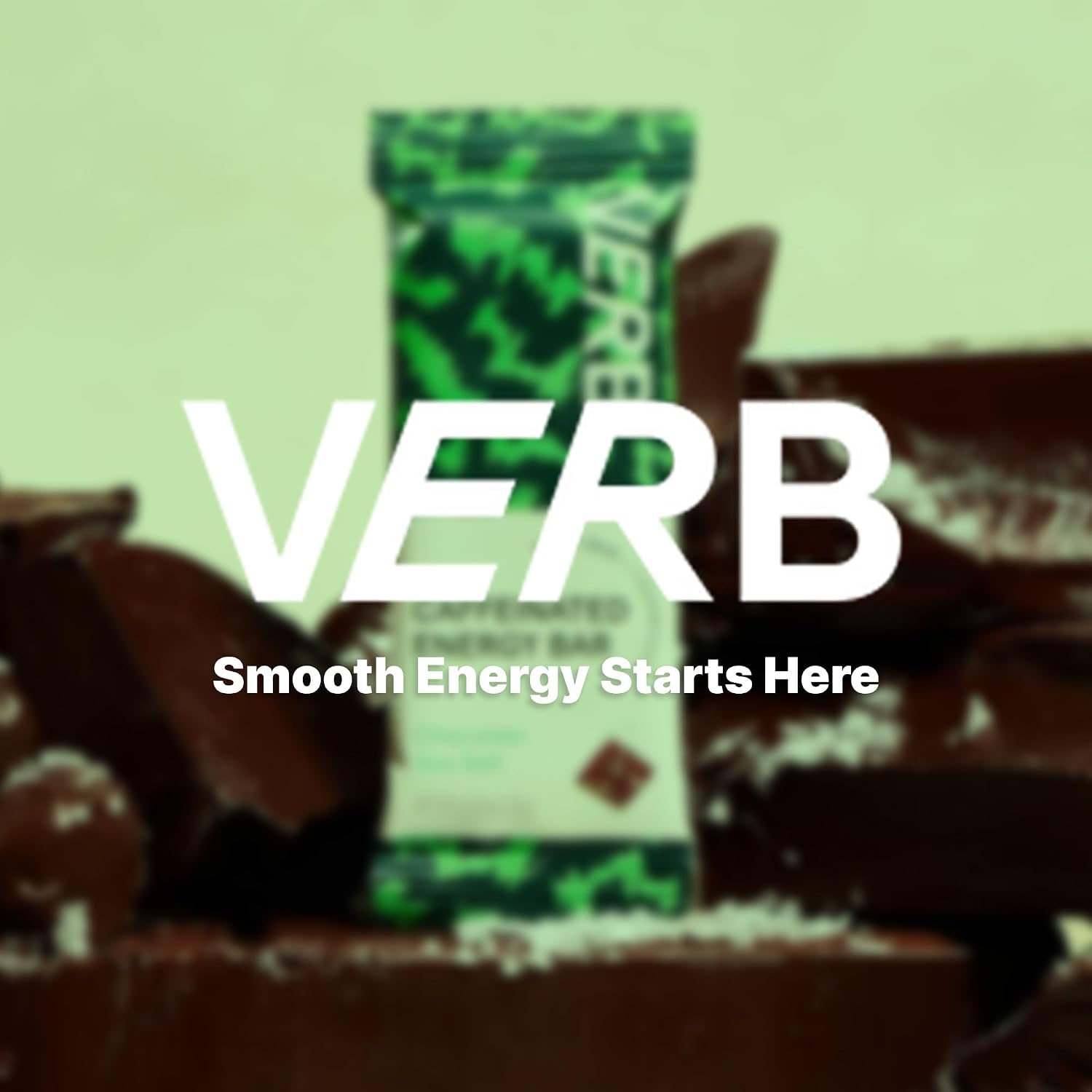 Verb Caffeinated Energy Bars Chocolate Sea Salt (26g, Pack of 16)