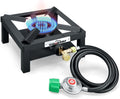 COOKAMP Propane Burner Angle Iron Camp Stove with CSA Listed Regulator and 4ft Hose (SA1200v2)