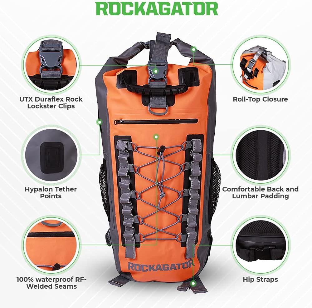 Rockagator Hydric Waterproof Backpack Floating Dry Bag, Original, 40L