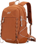 23L Lightweight Hiking Backpack, Terracotta Daypack with Pole Holder