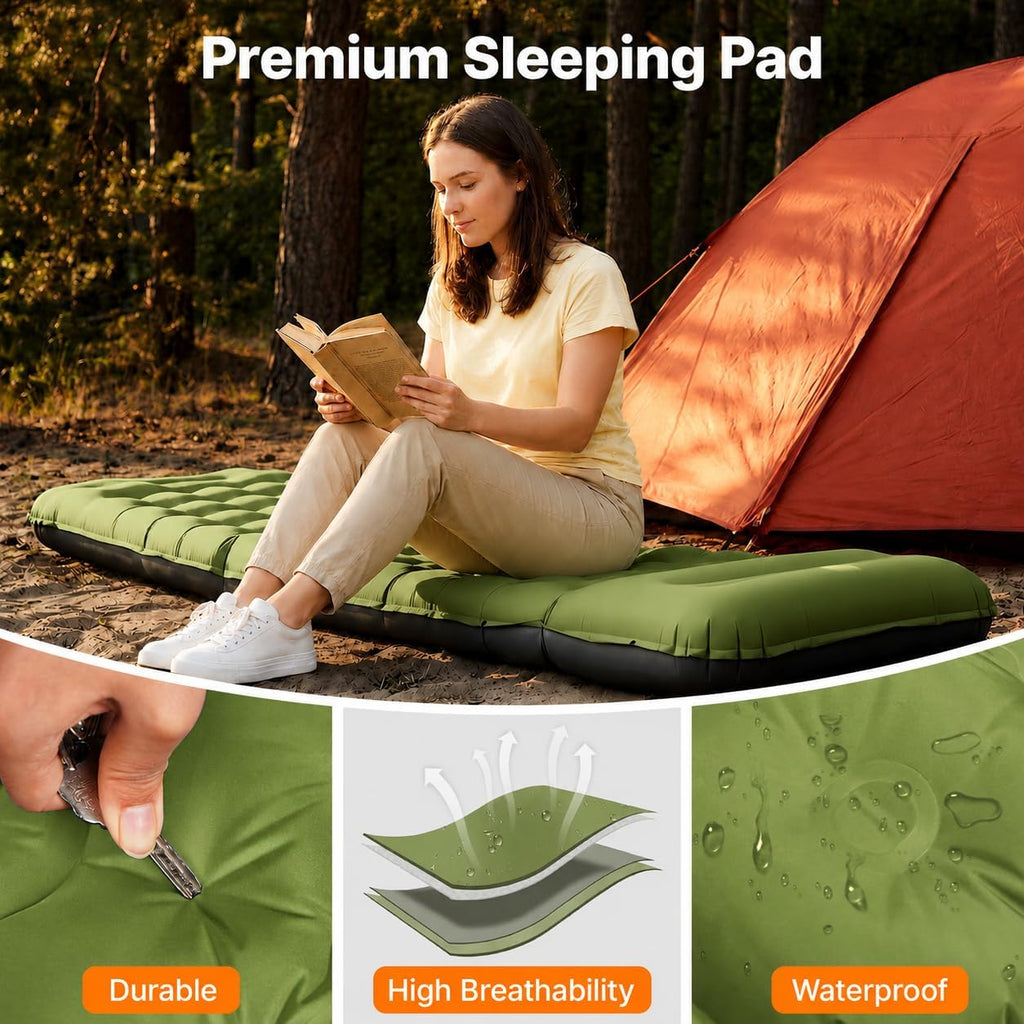 OGERY Sleeping Pad, Inflatable Camping Pad with 6" Extra-Thick