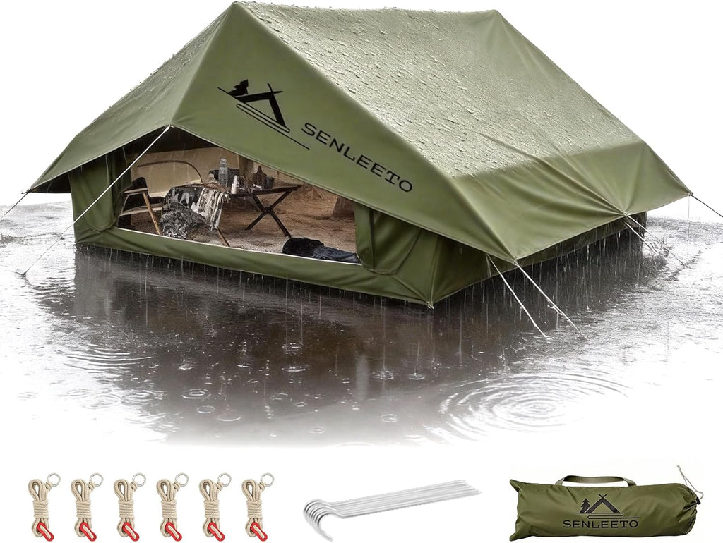 10‘ x 13’ Camping Tarp for 4/6/8 People, 4 Season UV Protection,PU 3000mm Waterproof, Multi-Functional Ultralight Shelter Awning Sunshade, Portable for Camping, Hiking, Backpacking Traveling.