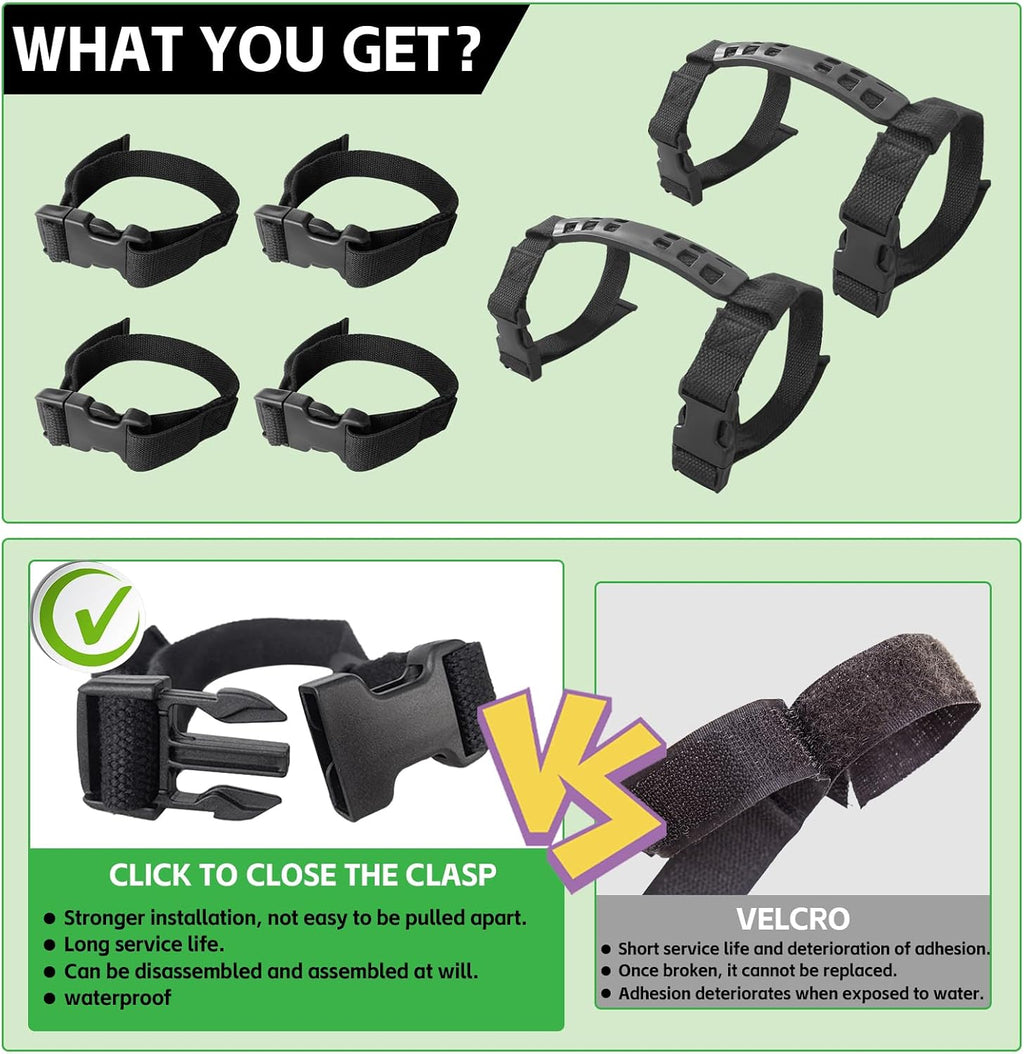 Easy Carry Straps Dog Fence, 2Pack (Black)