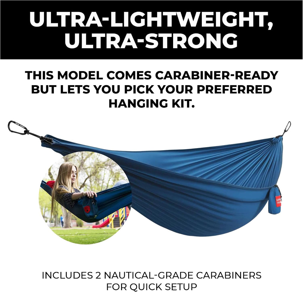 GRAND TRUNK Camping Hammock | 12 oz | Blue