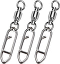 Alwonder 30-Pack Fishing Speed Clips Quick Change Snap Swivels, Ball Bearing Swivel Power Clips Fishing Snap Swivels Freshwater Saltwater Crankbait Popper Lures Quick Snaps Connectors Tackle