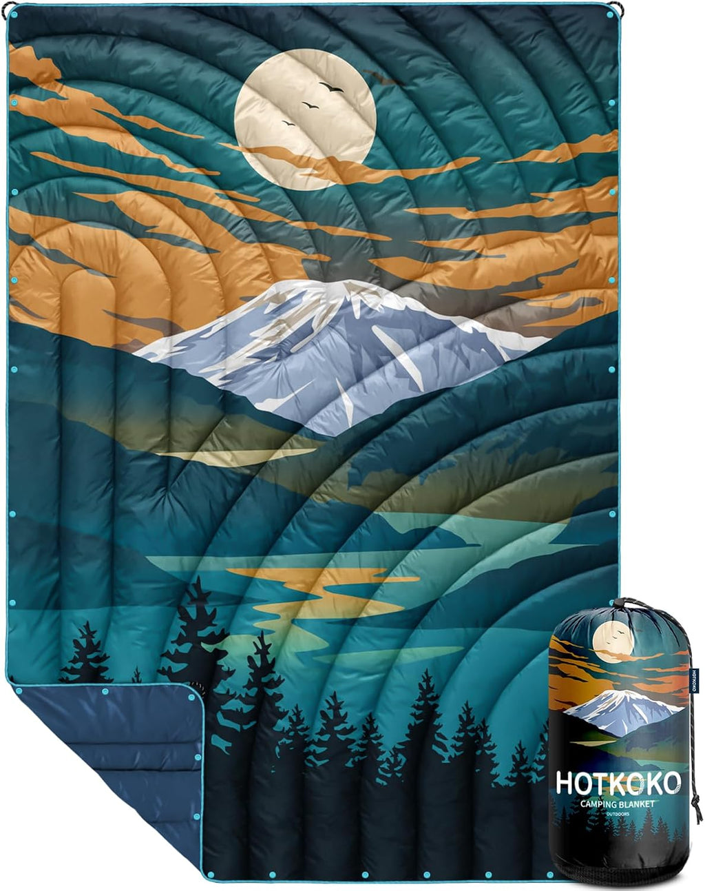 Puffy Camping Blanket,Mini Camp Blanket Outdoor Camping Quilt