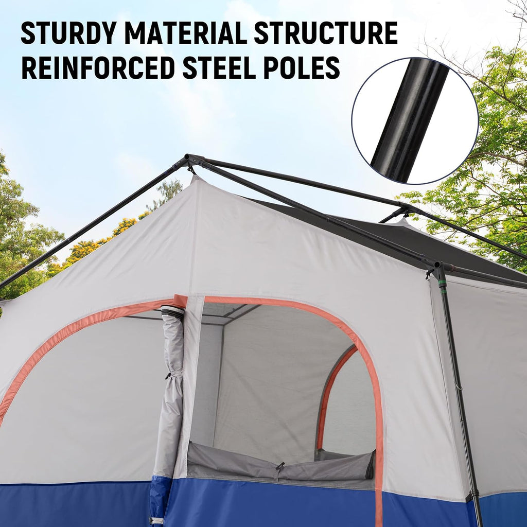 HIKERGARDEN 6-8 Person Tent for Camping Family Outdoor Cabin Tent