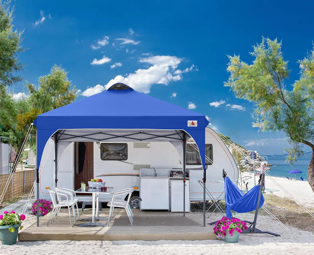 ABCCANOPY 8x8 Pop up Canopy Tent Instant Outdoor Shelter, Sapphire Blue
