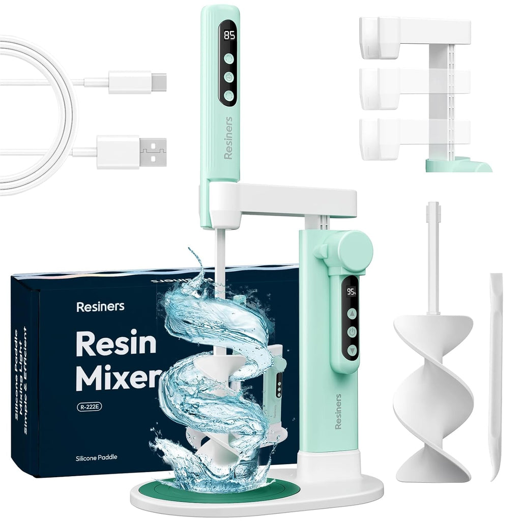 Resiners Airflow Epoxy Resin Mixer with Adjustable Stand, LED, Hands-Free
