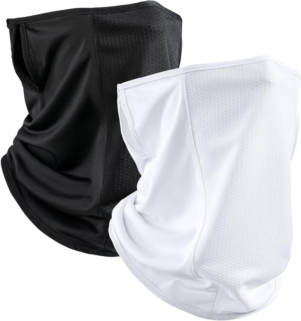 OZERO Cooling Neck Gaiter Face Mask With Ear Loops, UPF 50+ UV Protection