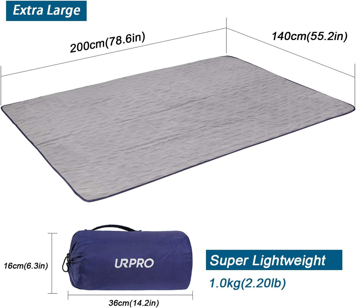 Waterproof Warm Fleece Outdoor Blanket Extra Large Lightweight Portable with Carry Bag for Stadium, Picnic, Camping, Beach, Dogs, Sofa