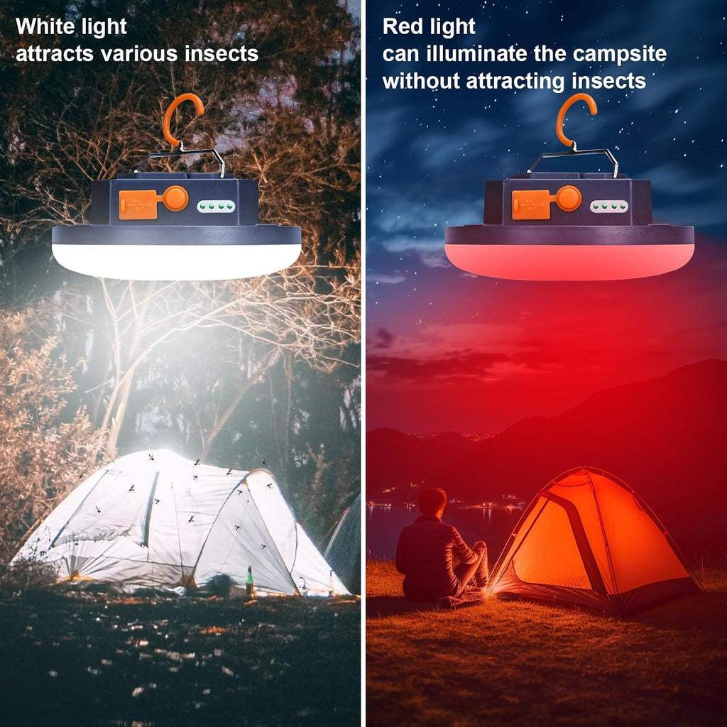 Rechargeable 3000LM Red Light Camping Light Tent Camping Lantern Fishing Lantern