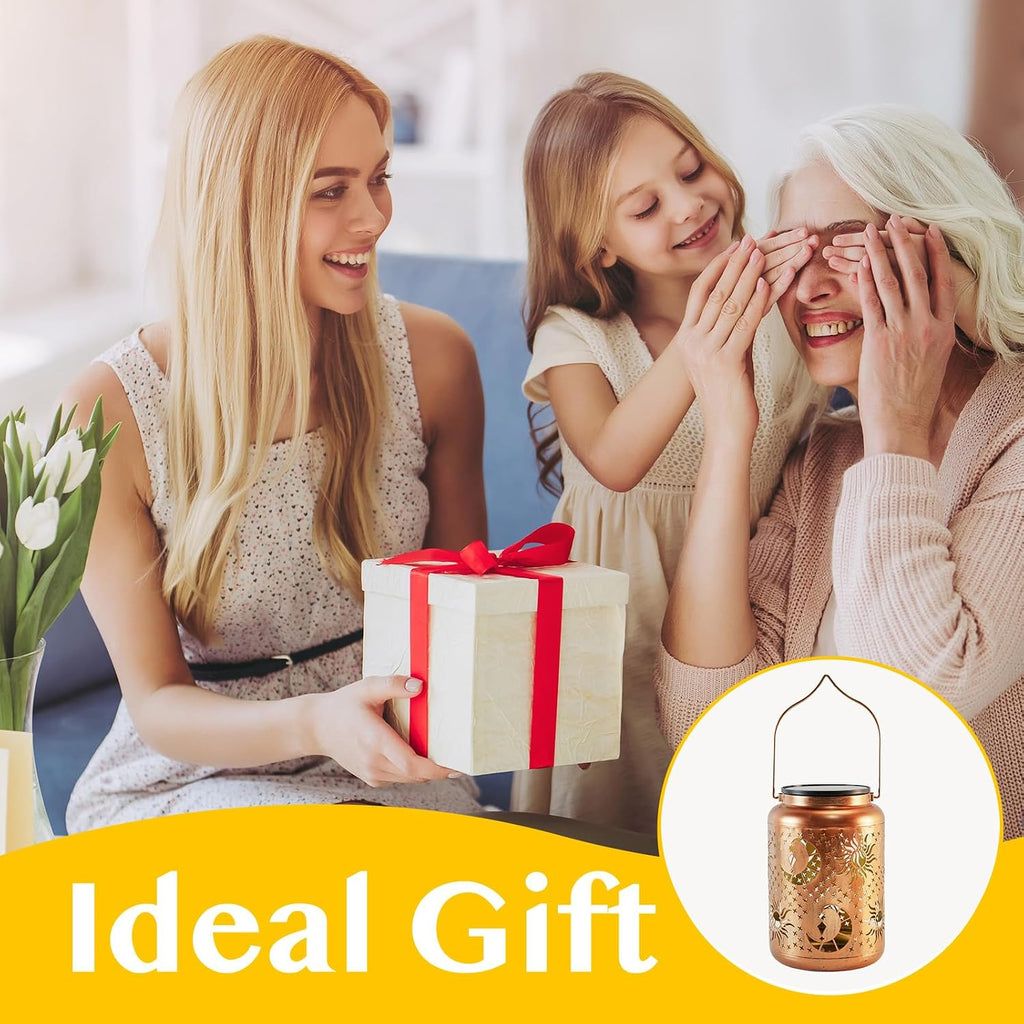 Sun & Moon Solar Lanterns Outdoor Waterproof, Birthday Day Gifts for Women
