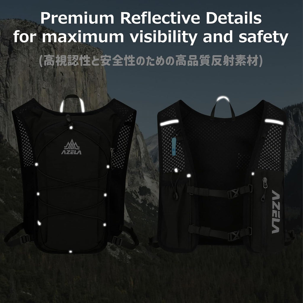 Azarxis Running Water Bottles Flask BPA Free Leakproof Hydration Vest Packs Waist Belt Replacement for Triathlon Marathon Hiking Cycling Climbing Runner