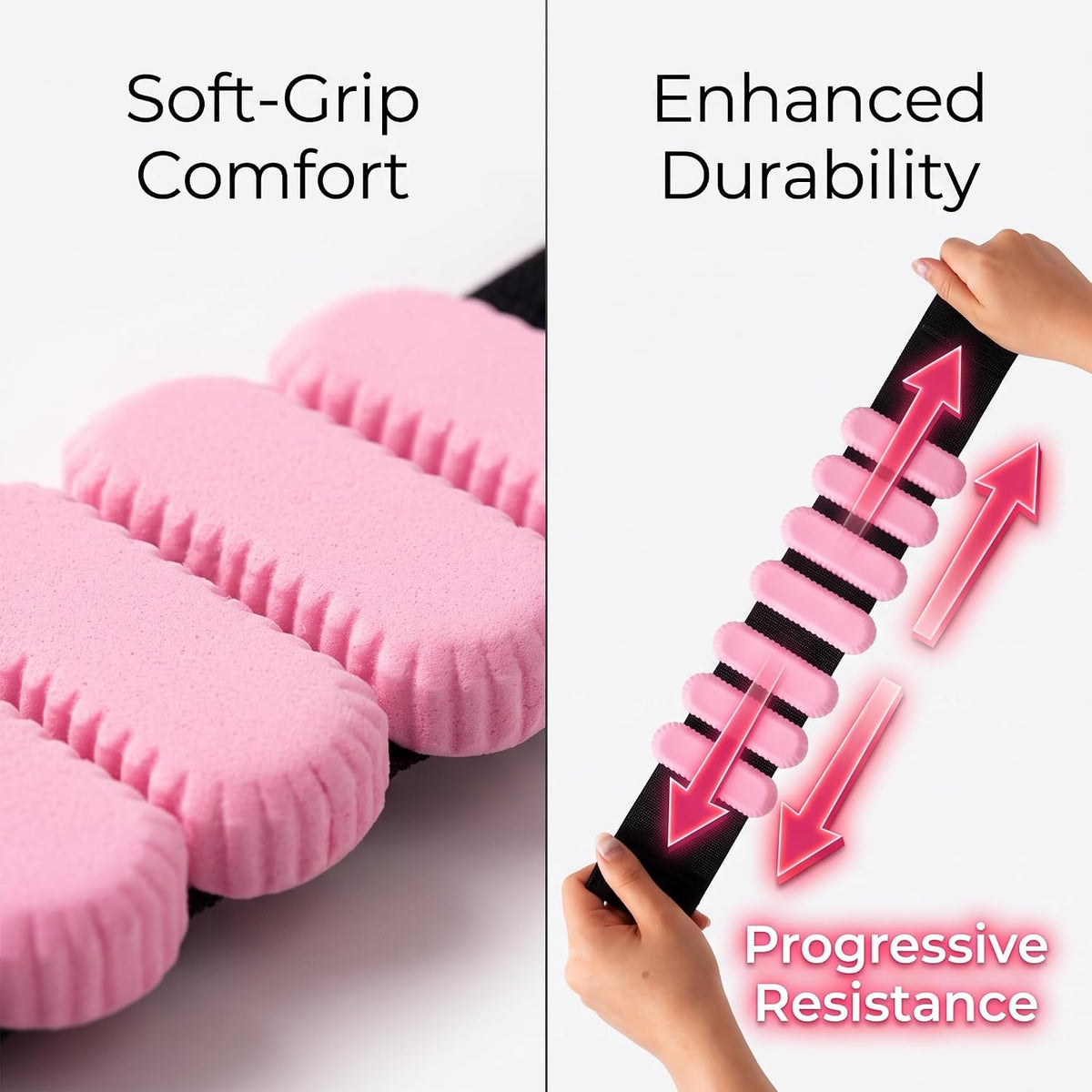 Wrist and Ankle Weights for Women, 2 Pack, 1 lb Each, Adjustable Pink Bands