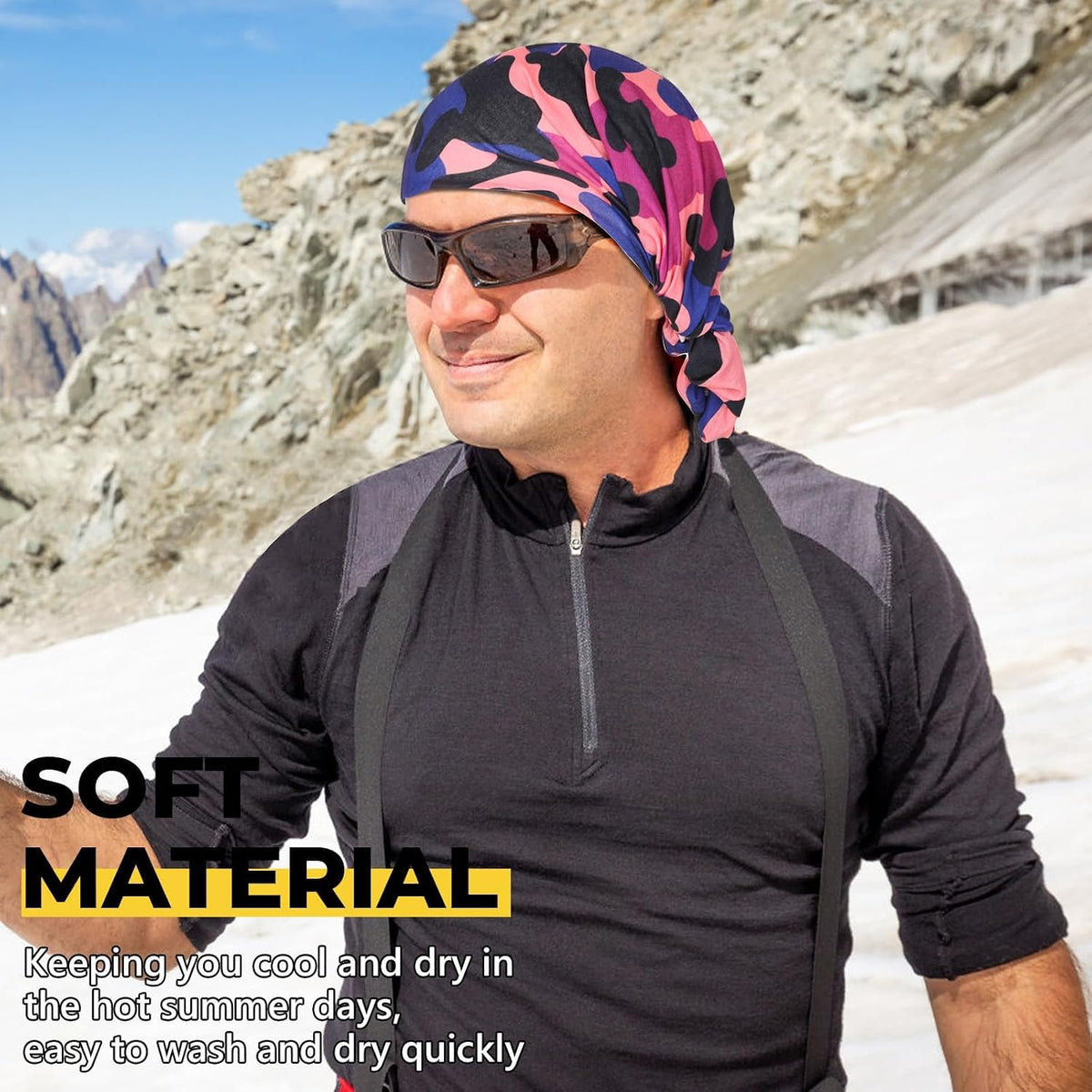 20 pcs Breathable Neck Gaiter Face Scarf Mask for Men Women Sun Protection Bandana Hiking, Cycling, Sports, Fishing