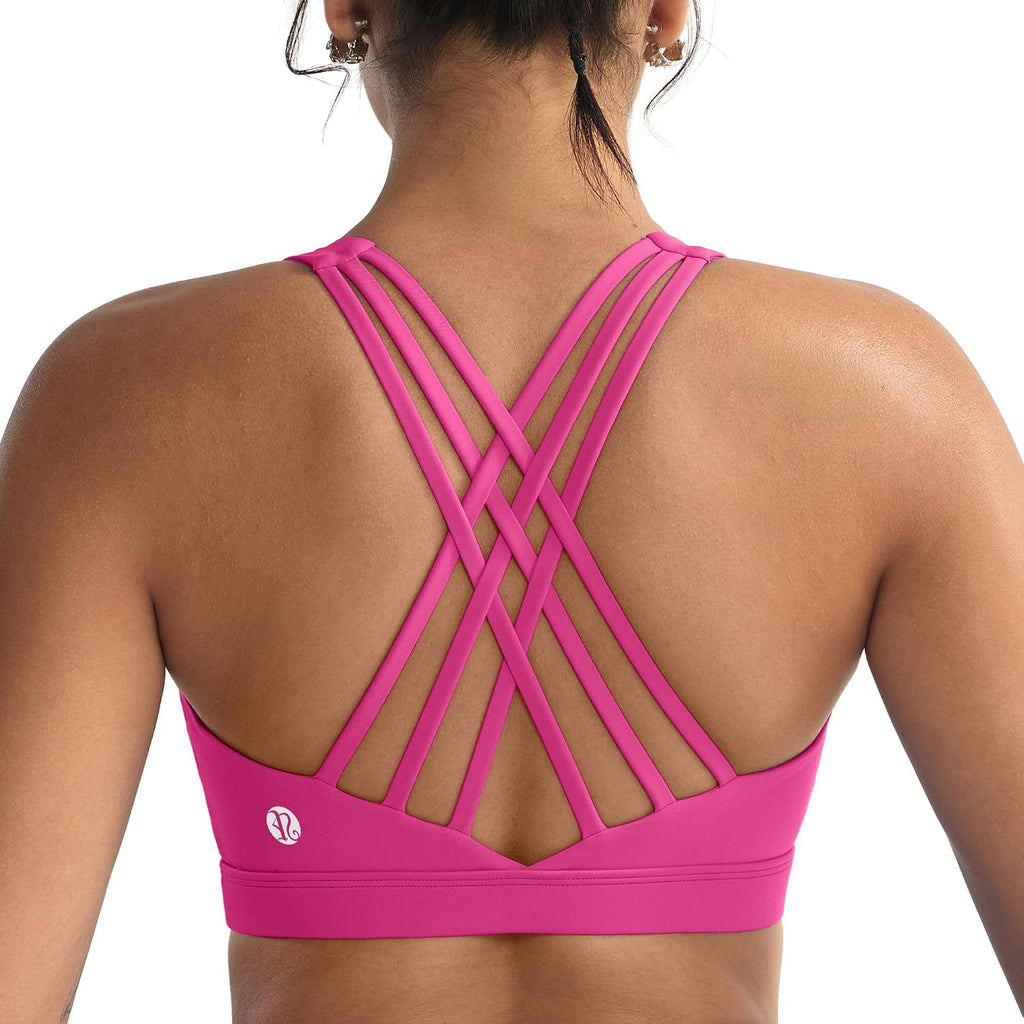RUNNING GIRL Cross Back High Impact Sports Bras for Women