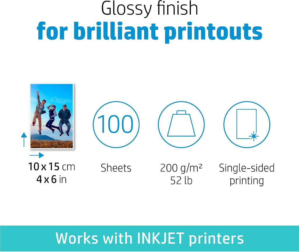 HP Everyday Photo Paper, Glossy, 4x6 in, 100 sheets (CR759A)