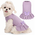 WOYYHO Small Dog Dress with Bowknot, Cute Sleeveless Puppy Princess Dress