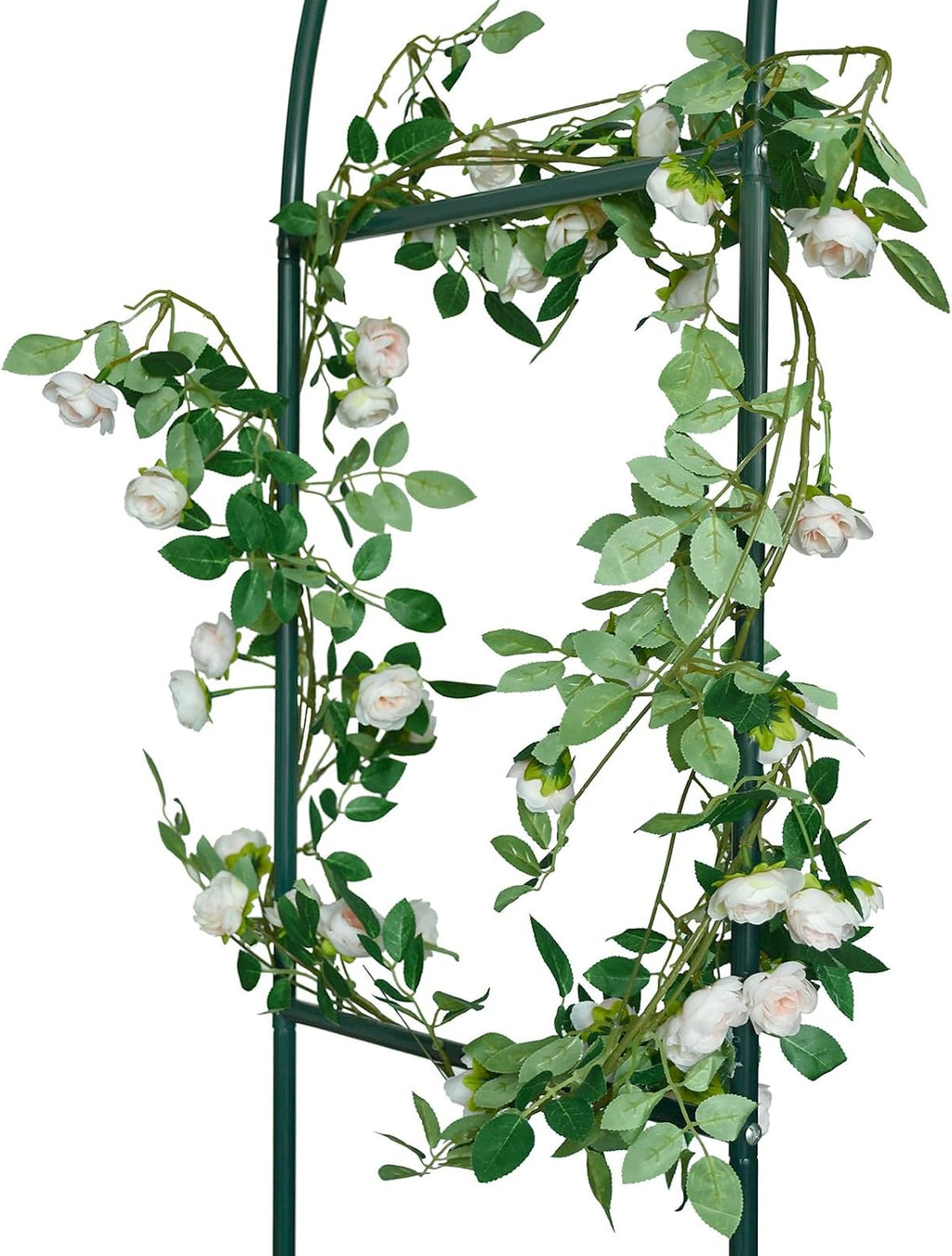 Metal Pergola Arbor, Outdoor Flower Garden Arch Trellis, Steel Garden Arbor for Climbing Plants, Wedding Decoration, 7'8" H x 4'5" W