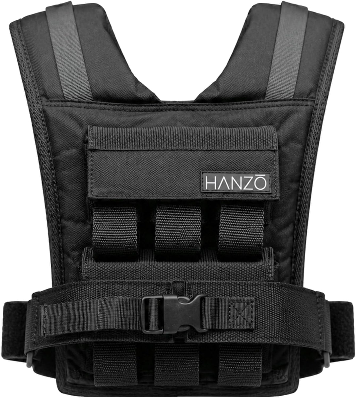 HANZO Weighted Vest for Men & Women 25lbs | 35lbs | 45lbs | 65lbs | Weight Vest With Removable Iron Weights, Adjustable Heavy Duty Weighted Workout Vest for Calisthenics & Fitness Training