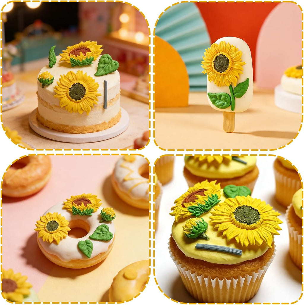 Oversized Sunflower Silicone Mold Leaves Fondant Mold
