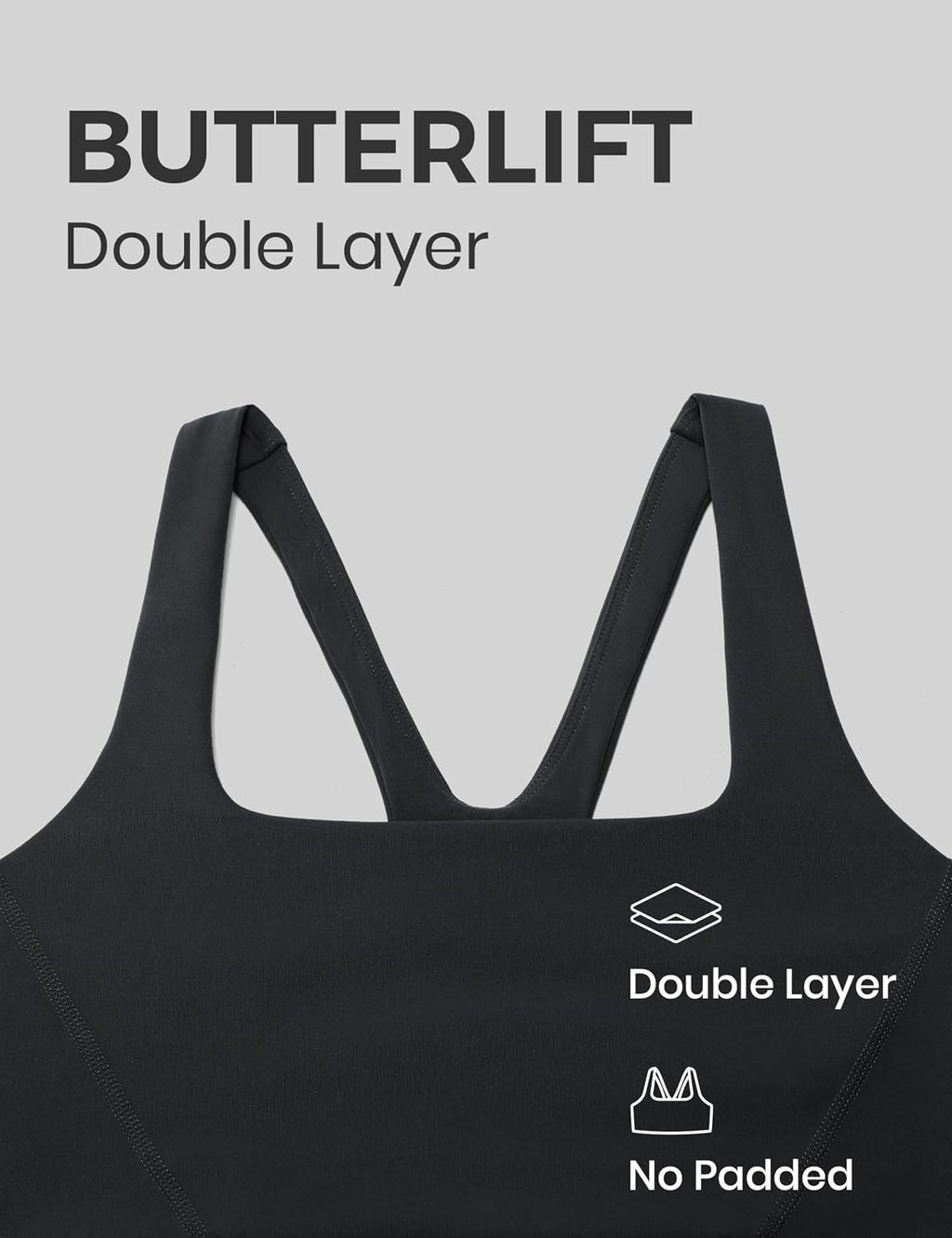 CRZ YOGA Butterlift Square Neck Sports Bras